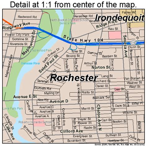 rochester new york map|map of rochester ny streets.